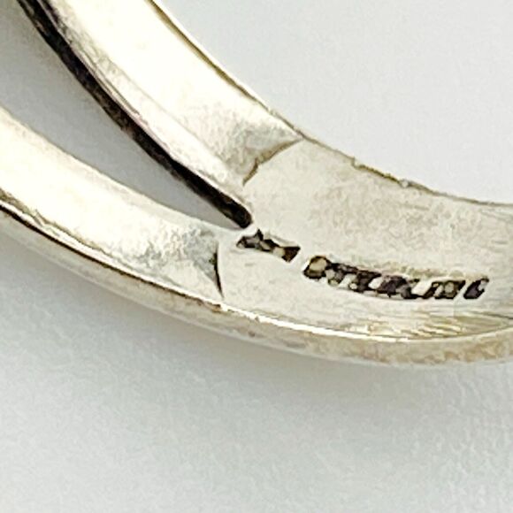 Bell Trading Post Thunderbird Ring Cigar Band Turquoise Cabochon Sz 4.75 Signed - Picture 12 of 12